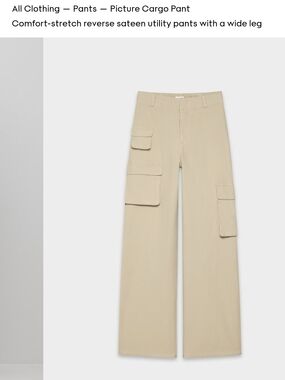 Womems Suze 8 NWOT - Beige Wide-Leg Wilfred Free Cargo Pants